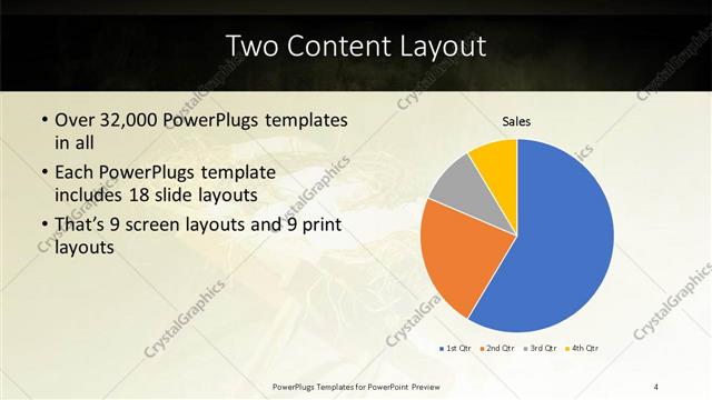 Two Content presentation slide layout