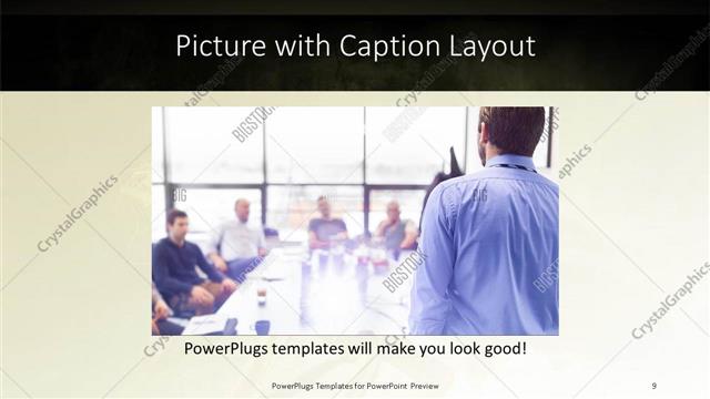 Picture with Caption presentation slide layout