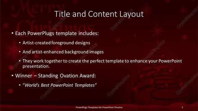 Title and Content presentation slide layout