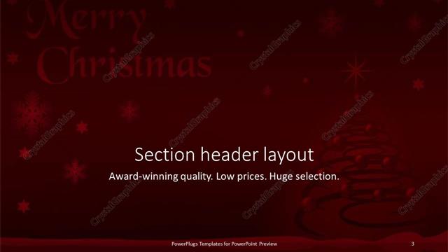 Section Header presentation slide layout