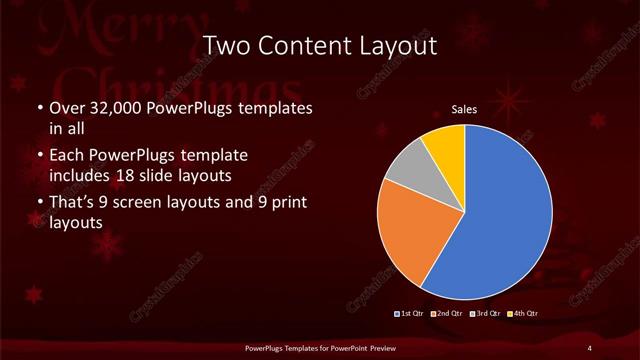 Two Content presentation slide layout