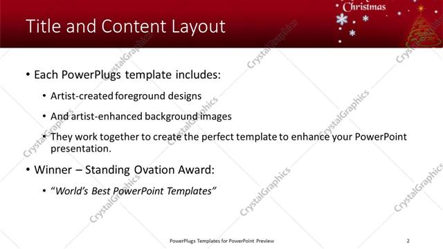 Title and Content presentation slide layout