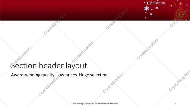 Section Header presentation slide layout