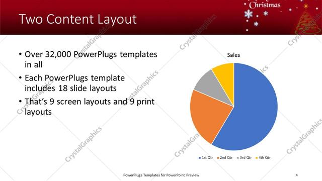 Two Content presentation slide layout