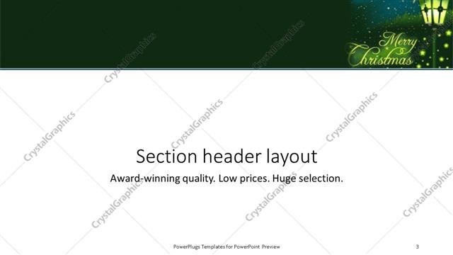 Section Header presentation slide layout