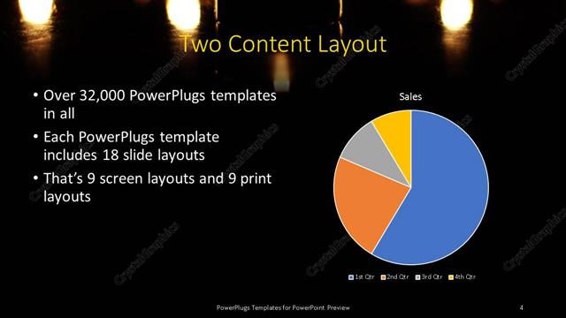 Two Content presentation slide layout