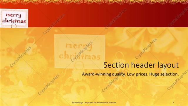 Section Header presentation slide layout
