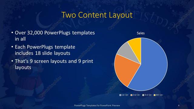 Two Content presentation slide layout