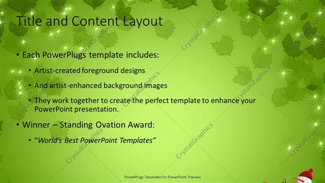 Title and Content presentation slide layout
