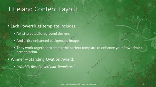 Title and Content presentation slide layout