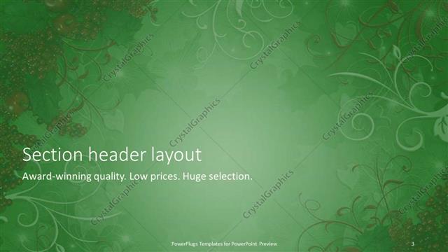 Section Header presentation slide layout