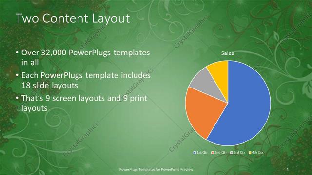 Two Content presentation slide layout