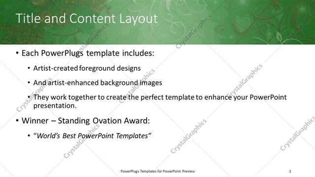 Title and Content presentation slide layout