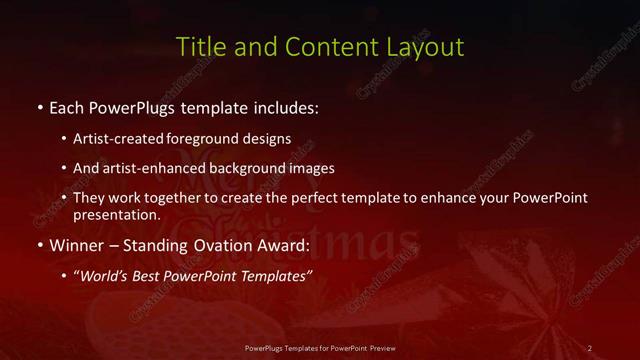 Title and Content presentation slide layout