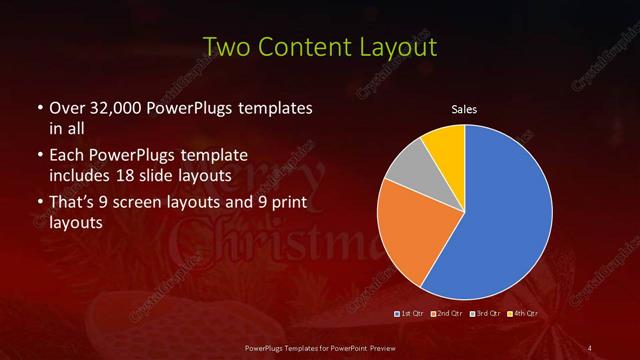 Two Content presentation slide layout