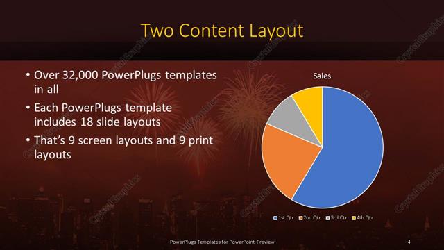 Two Content presentation slide layout