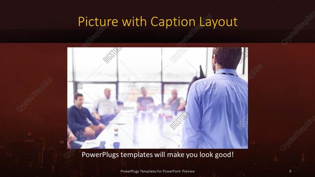 Picture with Caption presentation slide layout