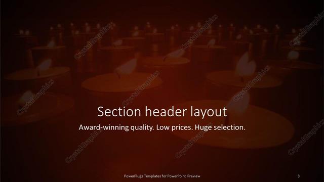 Section Header presentation slide layout