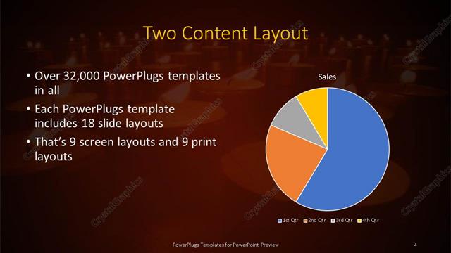 Two Content presentation slide layout
