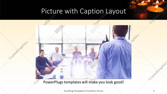 Picture with Caption presentation slide layout