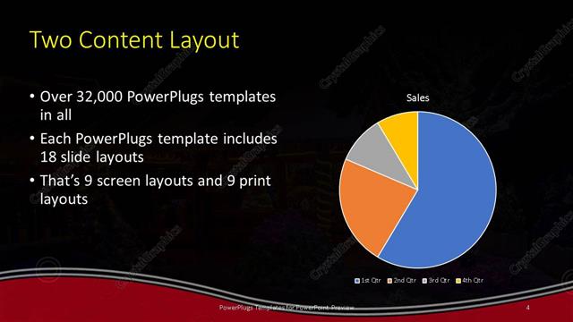 Two Content presentation slide layout