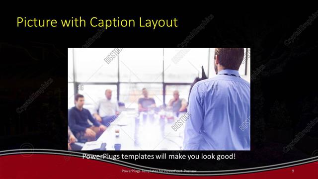 Picture with Caption presentation slide layout