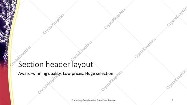 Section Header presentation slide layout