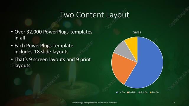 Two Content presentation slide layout