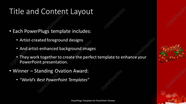 Title and Content presentation slide layout
