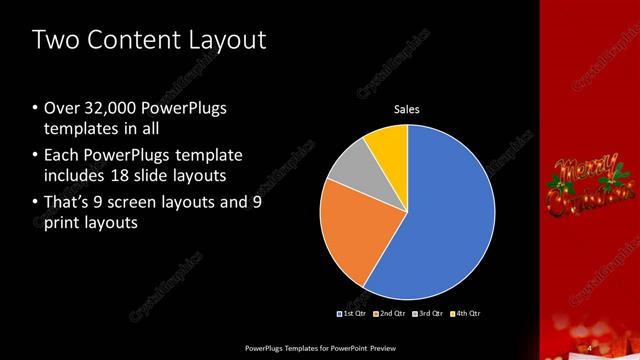Two Content presentation slide layout