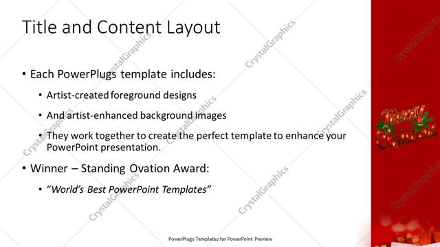 Title and Content presentation slide layout
