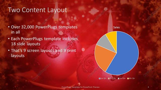 Two Content presentation slide layout