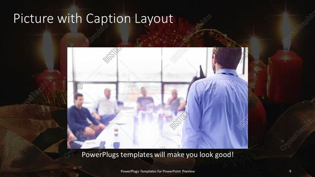 Picture with Caption presentation slide layout