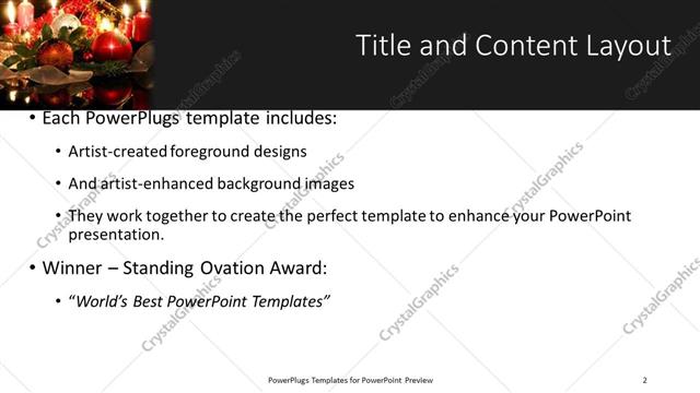 Title and Content presentation slide layout