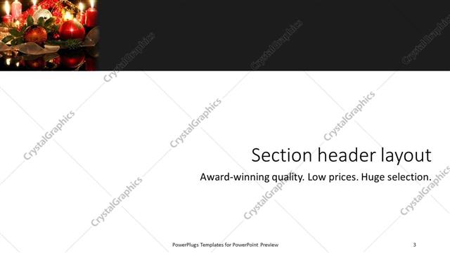 Section Header presentation slide layout