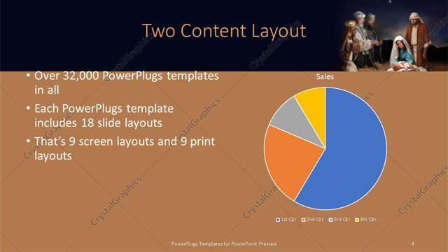 Two Content presentation slide layout