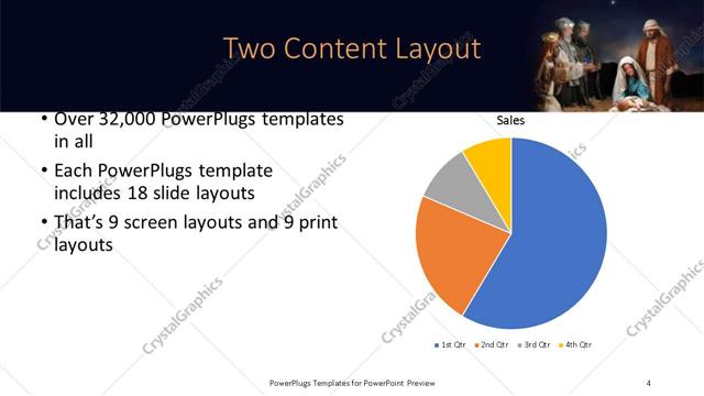 Two Content presentation slide layout