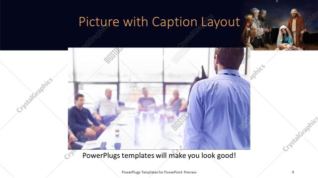 Picture with Caption presentation slide layout