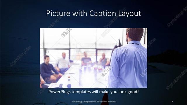 Picture with Caption presentation slide layout