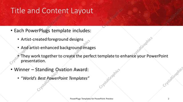 Title and Content presentation slide layout