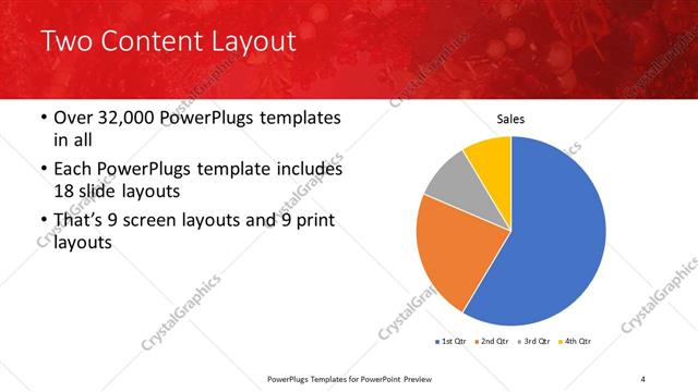 Two Content presentation slide layout