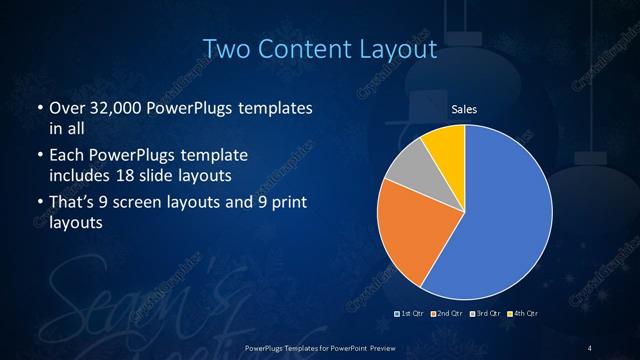 Two Content presentation slide layout