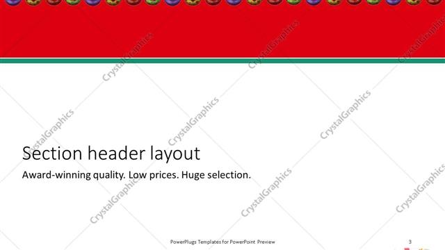 Section Header presentation slide layout