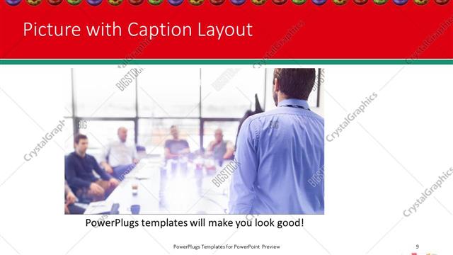 Picture with Caption presentation slide layout