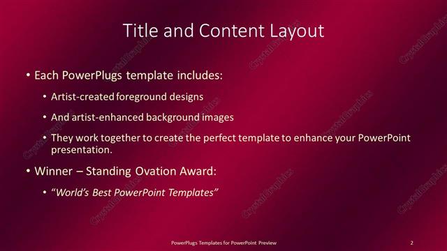 Title and Content presentation slide layout