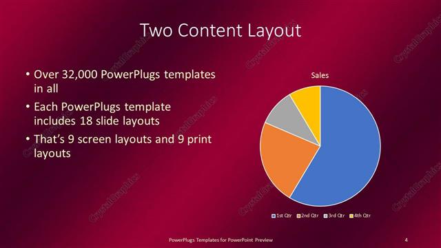 Two Content presentation slide layout