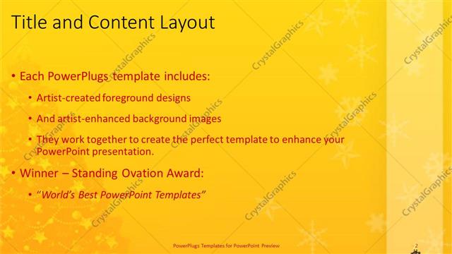 Title and Content presentation slide layout
