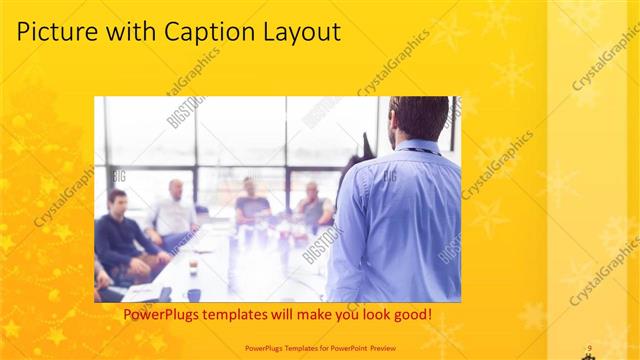 Picture with Caption presentation slide layout