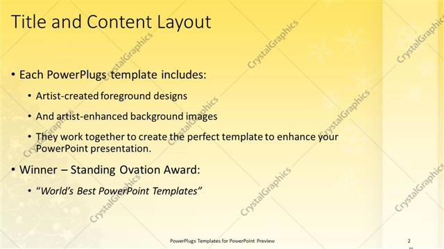 Title and Content presentation slide layout