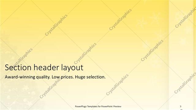 Section Header presentation slide layout